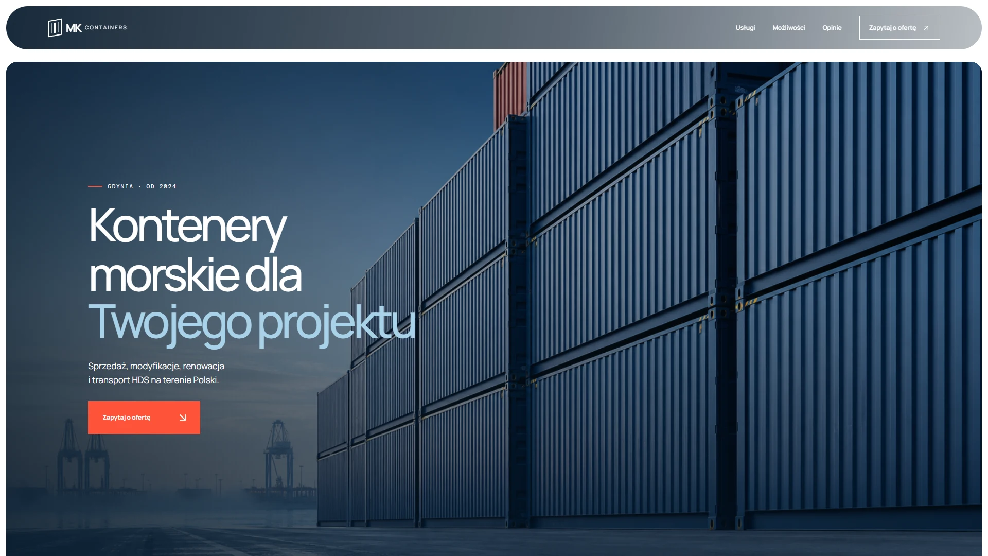 MK Containers zrzut ekranu
